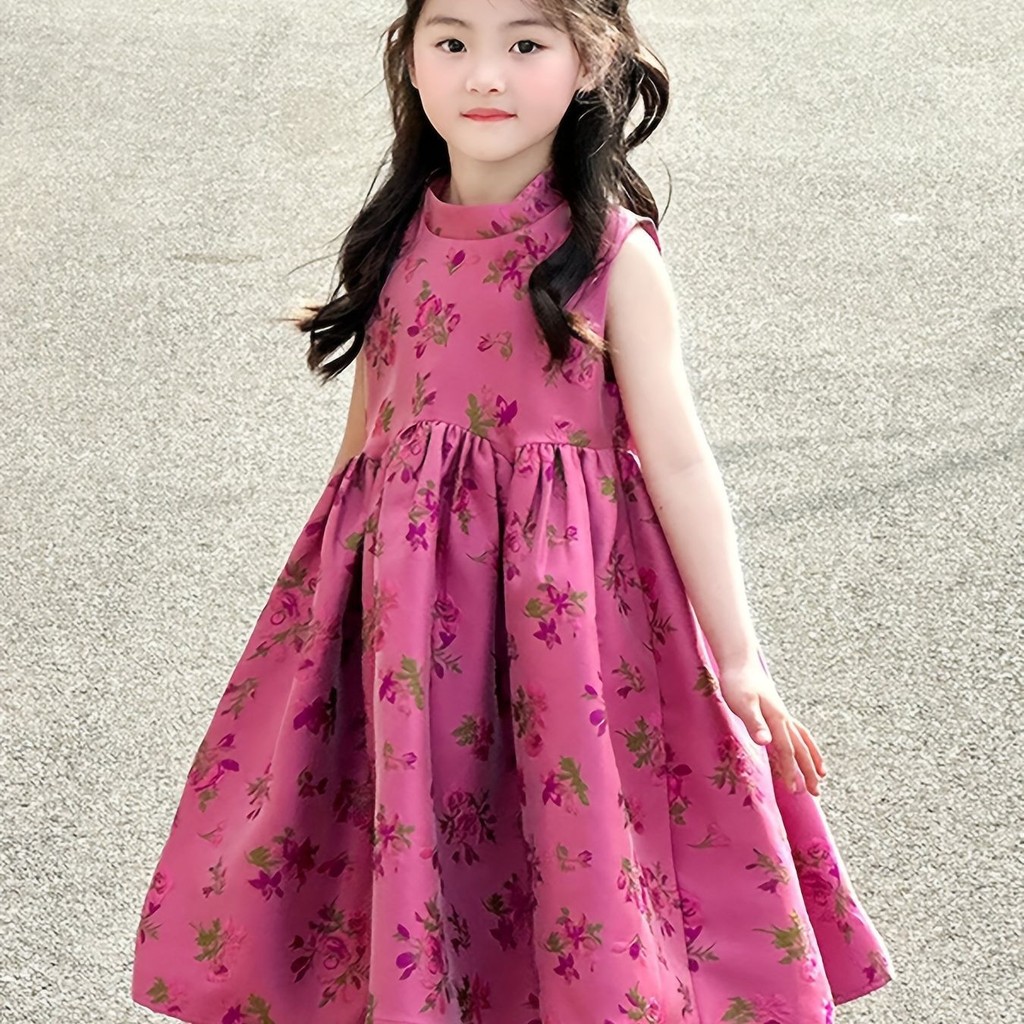 【Si Kecil Gemoy Shop】【COD】Gaun Musim Panas Anak Perempuan Gaya Baru Gaun Rompi Anak Perempuan Kecil 