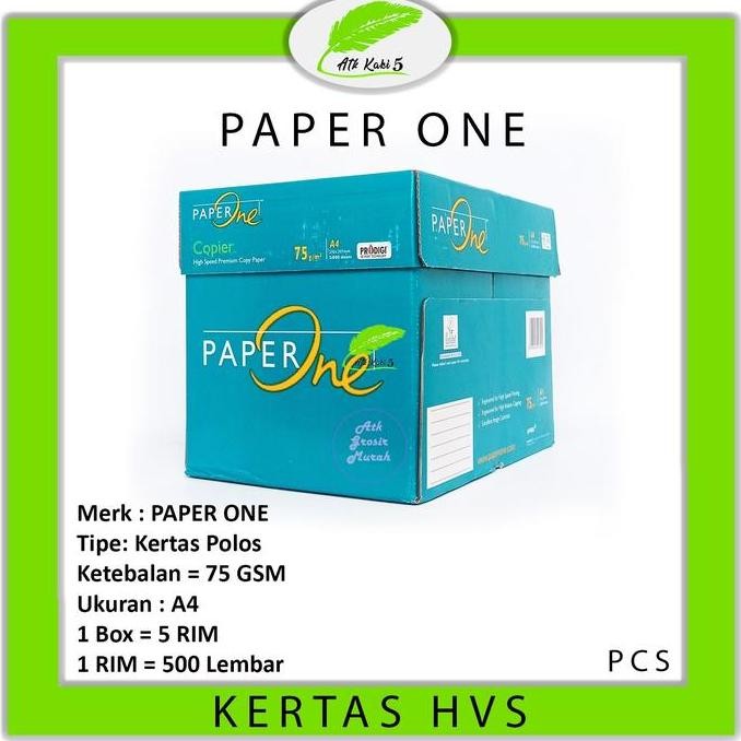 

TERLARIS - Paper One HVS Kertas Fotokopi A4 75gsm Per Box