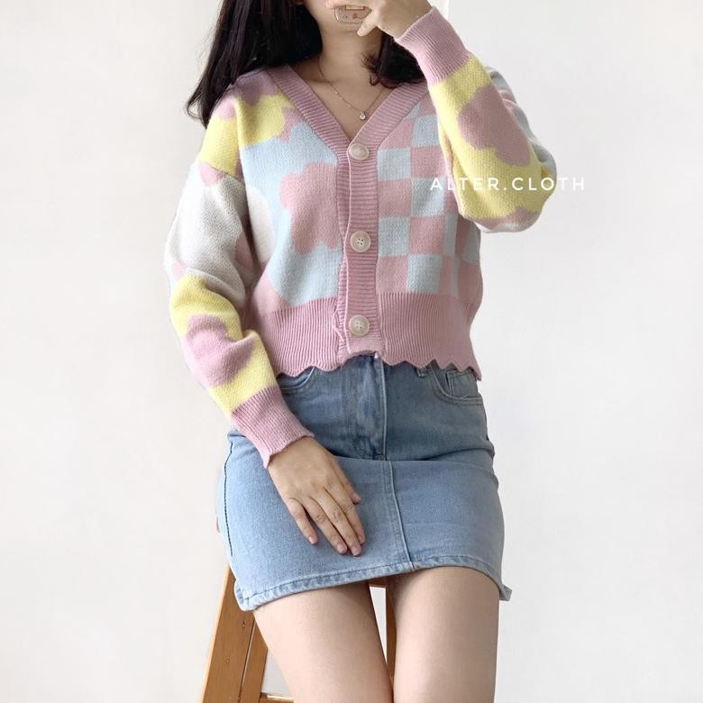 SZ alter.cloth - SONTA CARDI | Atasan Wanita Lengan Panjang Kardigan Korea Premium Knit Rajut Import