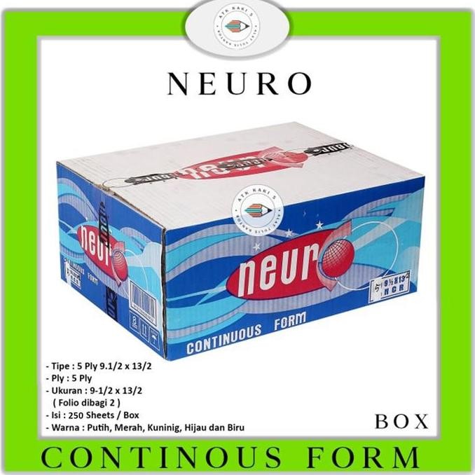 

TERLARIS - NEURO Continous Form K 5 Ply 91/2 x 13/2 - Folio dibagi 2 - NCR