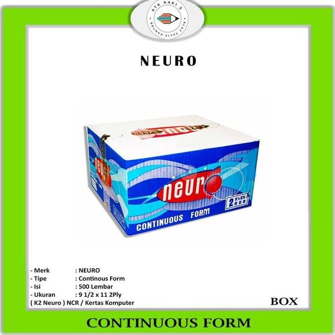 

TERLARIS - NEURO - Continous Form 91/2 x 11 2 Ply ( K2 ) NCR / Kertas Komputer