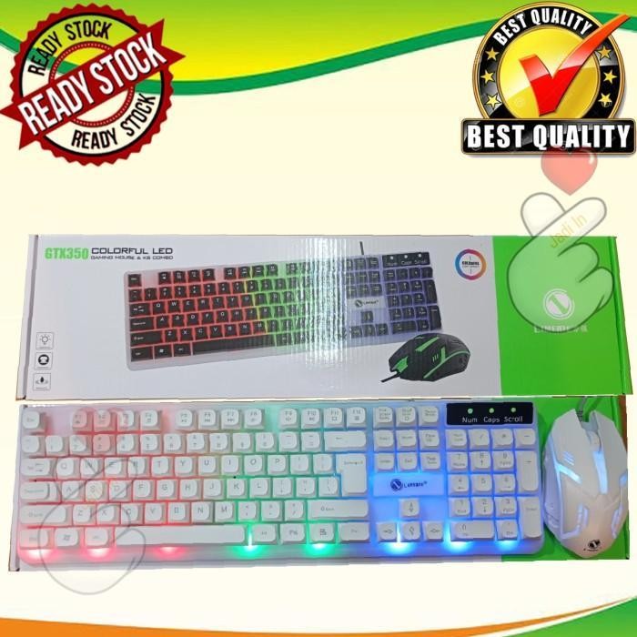 GX Gaming  Keyboard Mouse Kit GTX350 USB Rainbow Colorful LED