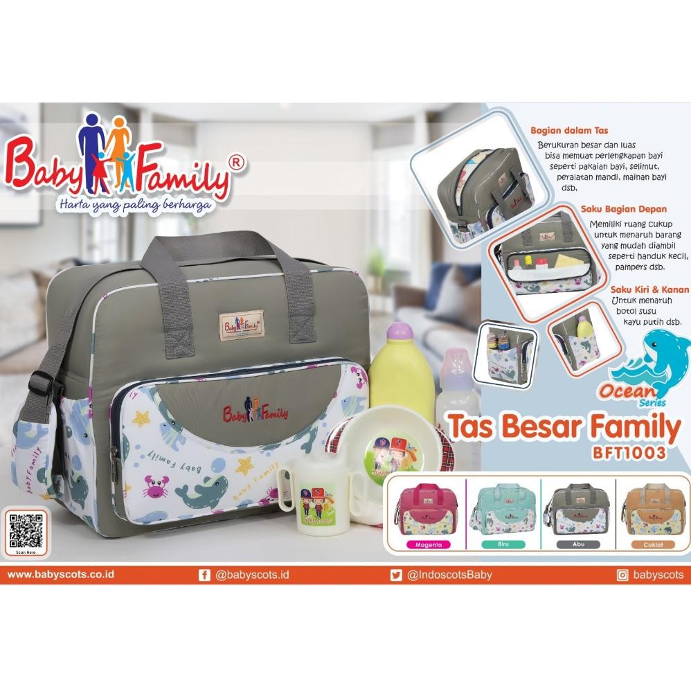 Terlaris Tas Bayi Besar Baby Scots Baby Family 7 Bft7301 / Family 8 Bft8301 / Family 10 Bft1003