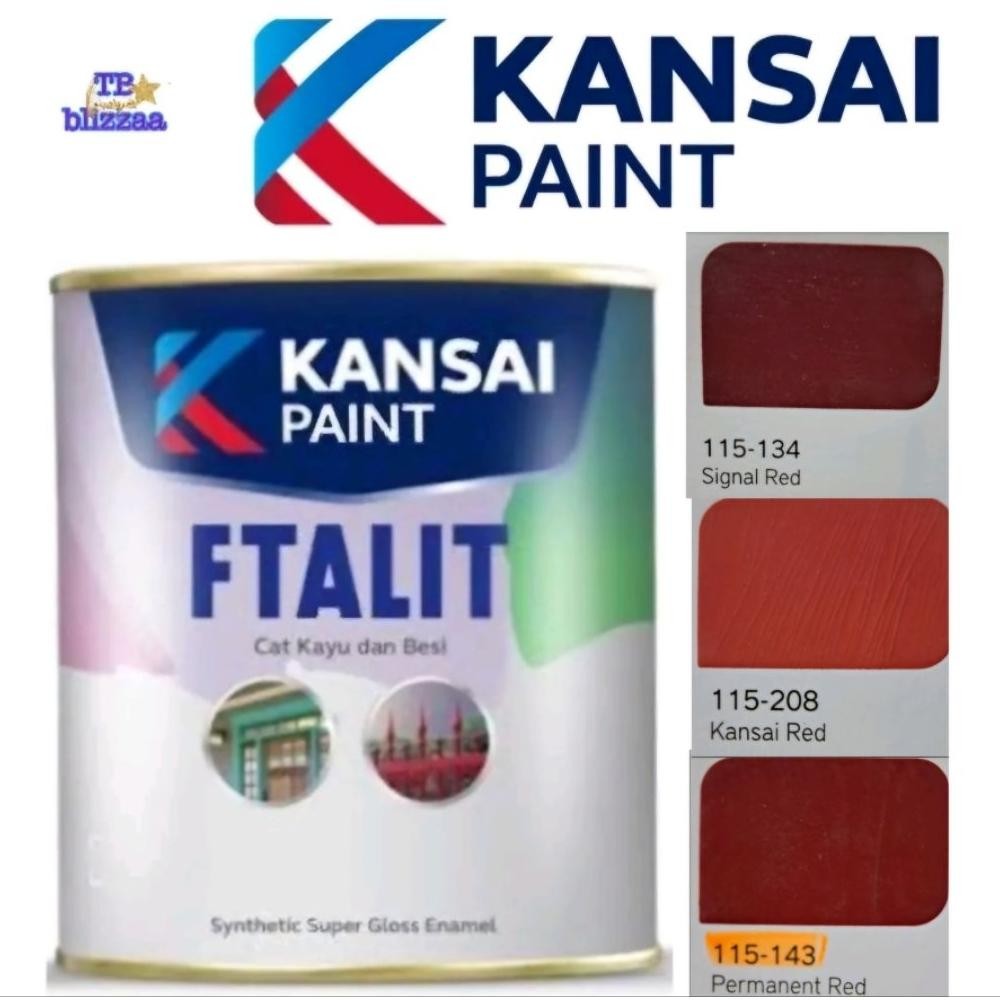 DS141 }} Ftalit Kansai Red 208 Signal Red 134 Permanent Red 143 Cat Kayu Besi Ftalit Merah Kansai Pa
