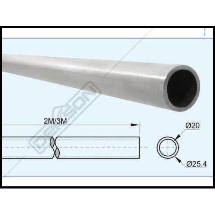 Pipa Stainless Tube Diameter 25 Mm 1 Inch Tebal 2 Mm OD 25 MM