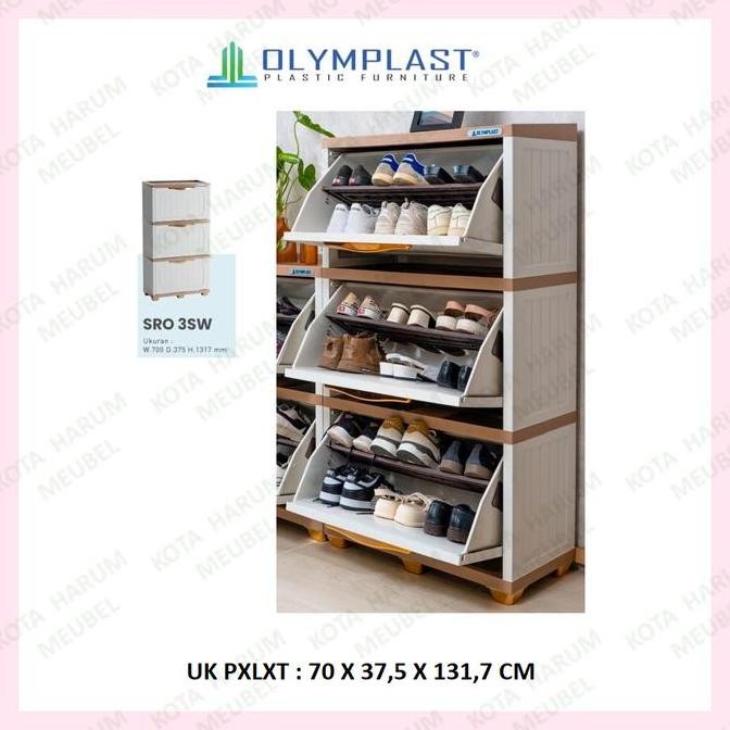 Lemari Sepatu Plastik Olymplast Sro 3Sw Sro 3 Sw Sro3Sw Murah Bandung Lemari Sepatu Plastik Rak Sepa