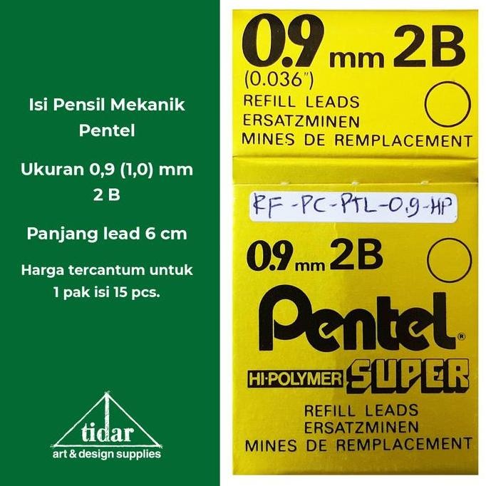 

Pentel Refill Mechanical Pencil 0,9 (1,0) Mm- Isi Pensil Mekanik