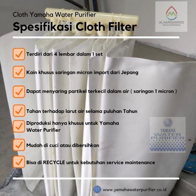 KAIN FILTER AIR YAMAHA - CLOTH YAMAHA WATER PURIFIER JAKARTA