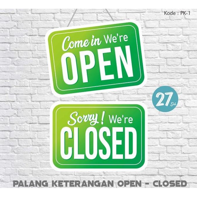 

Papan Open Closed Colour|Sign Board Akrilik