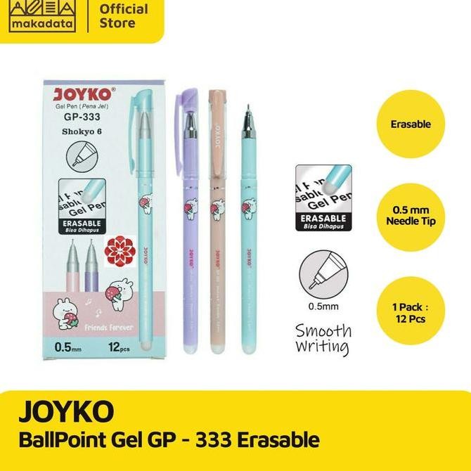 

Pulpen | Bolpen Gel Joyko Gp-333 Erasable (1 Pak) Murah