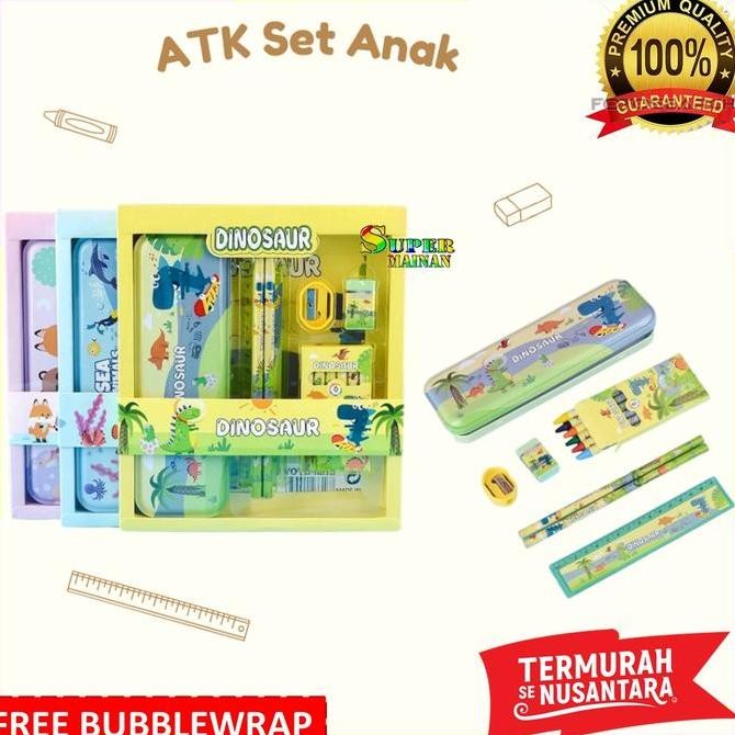 

Paket Alat Tulis Anak Set Perlengkapan Peralatan Sekolah Anak Tk Paud Sd Perempuan Laki Laki Cewek Cowok Lucu Lengkap