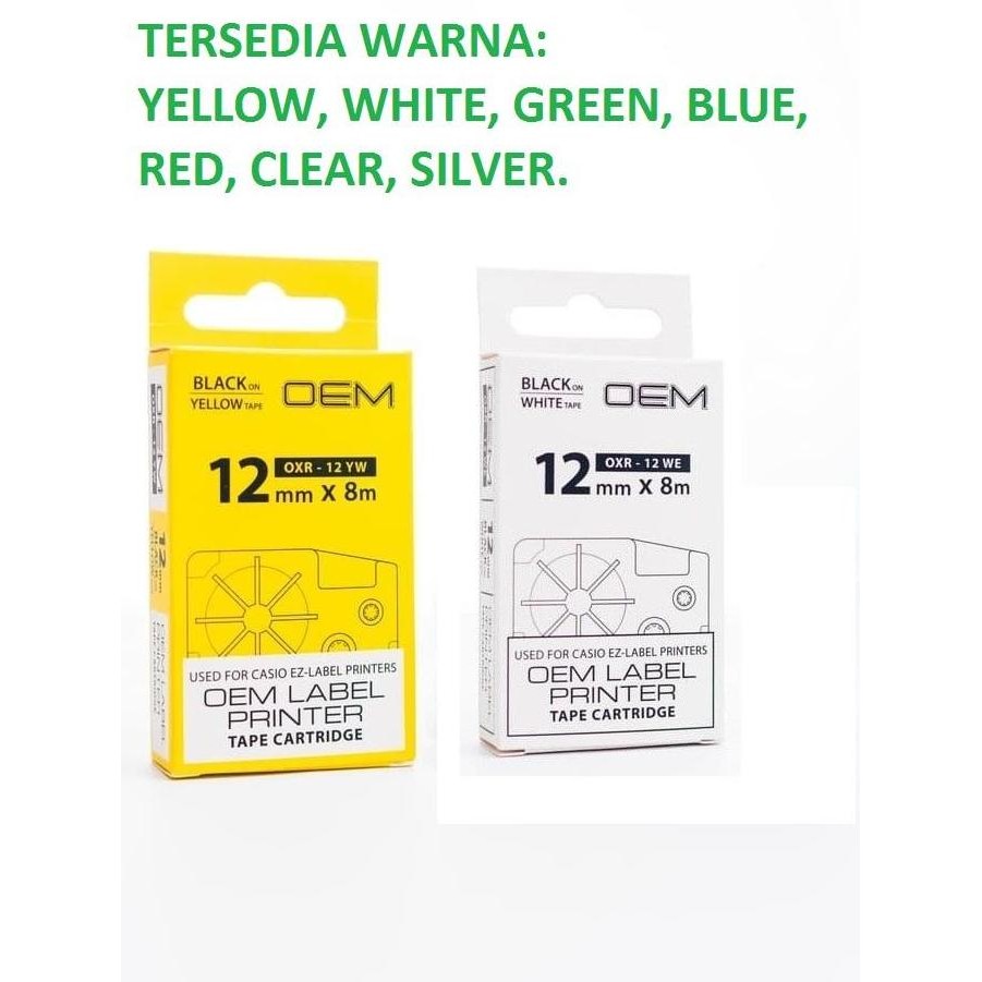 

Catridge Pita Tinta Ez Label Printer Print Casio 12Mm Silver Oxr-12Sr