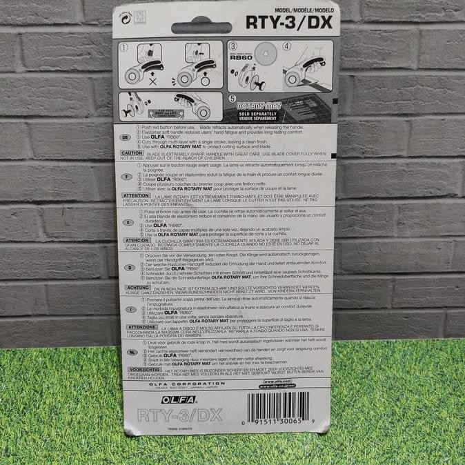 

Pisau Pemotong Rotary Cutter 60Mm Rty-3/Dx Olfa