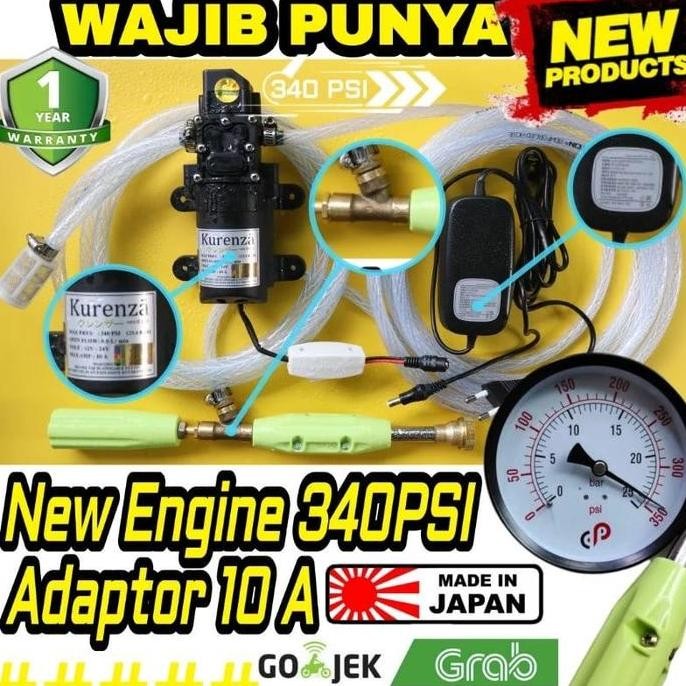 TERBARU SET LENGKAP ALAT CUCI MOTOR MOBIL AC MADE IN JAPAN 340 PSI BERGARANSI TERMURAH