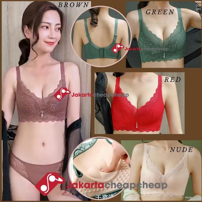 JC101 Bra Push Up Wanita Pakaian Dalam Cewek Sexy Lace Tanpa Kawat BS