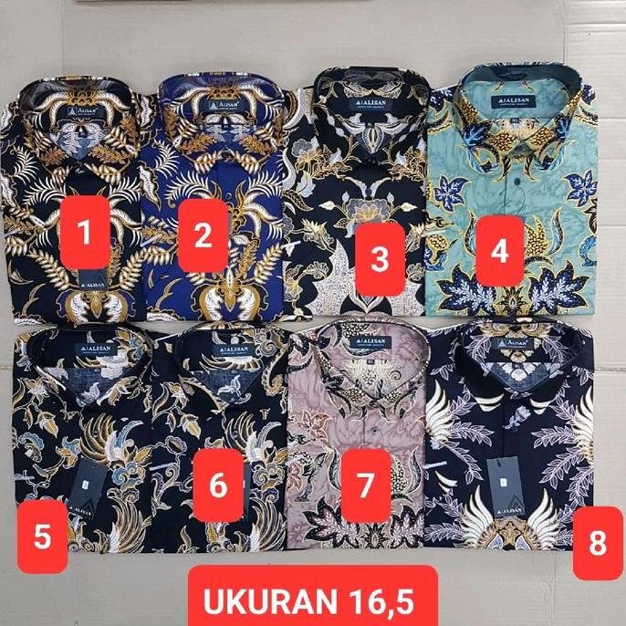 KEMEJA BATIK ALISAN LENGAN PENDEK ORINAL REGULER FIT UK 16,5