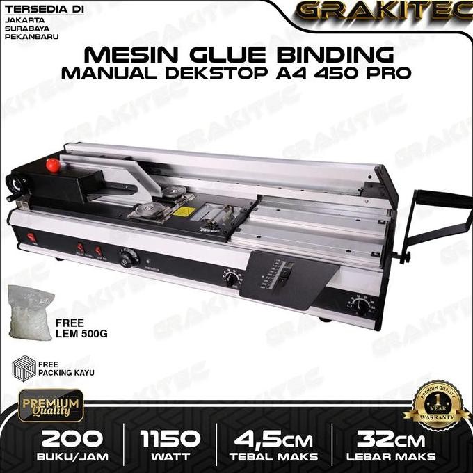 

GRAKITEC MESIN JILID BUKU BENDING MANUAL DEKSTOP A4 450 PRO JILID LEM PANAS ORIGINAL DAN TERPERCAYA