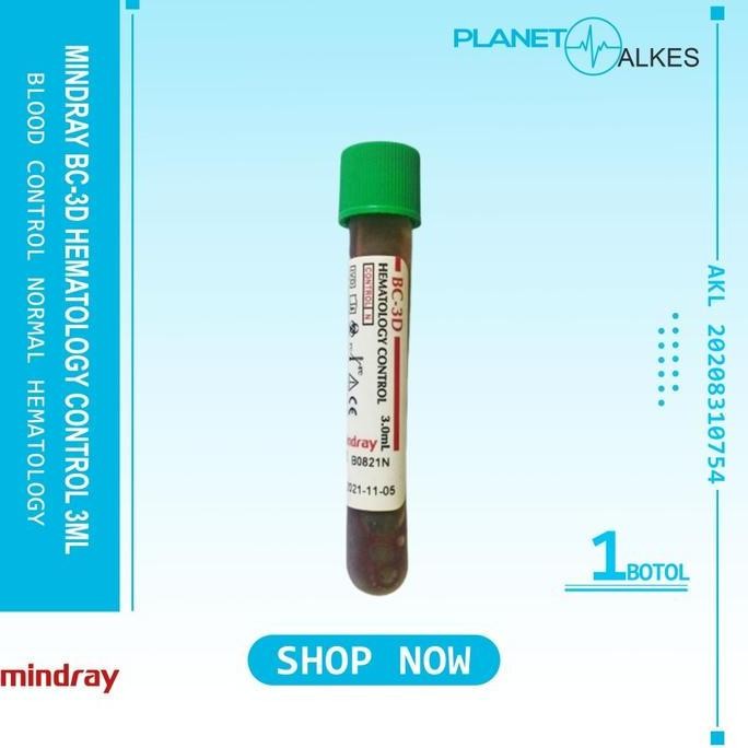 CONTROL HEMATOLOGY MINDRAY 3 DIFF BC-3D 3ML / BLOOD CONTROL NORMAL 3ML ORIGINAL DAN TERPERCAYA