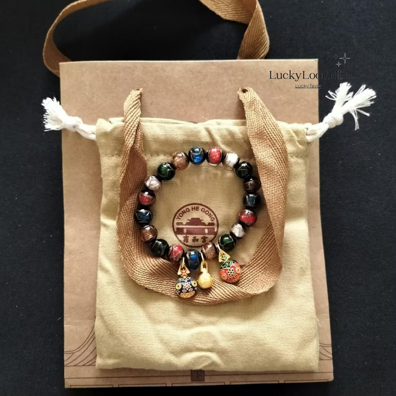 Incense Ash Glazed Bracelet Cultural Play Buddha Bead