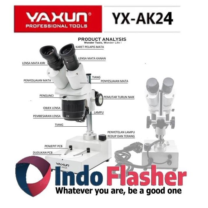 YAXUN AK24 MICROSCOPE TRINOCULAR MICROSCOPE DIGITAL MICROSCOPE HP ORIGINAL DAN TERPERCAYA