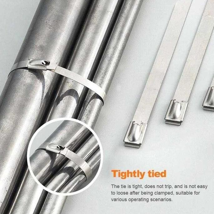 

Kabel Ties Stainless Anti Karat Multifungsi / Cable Tie 20Cm 25Cm 30Cm 45Cm