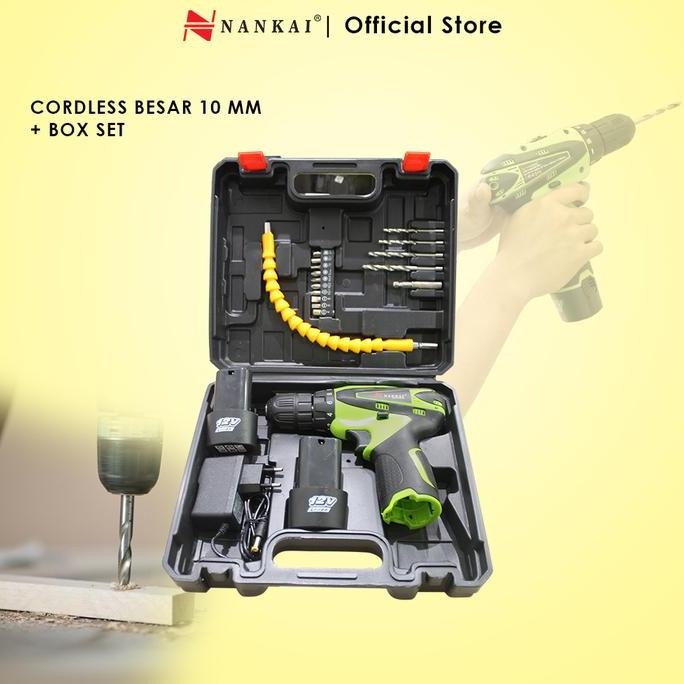 Promo Obeng Bor Tangan Elektrik + Charger Nankai COD