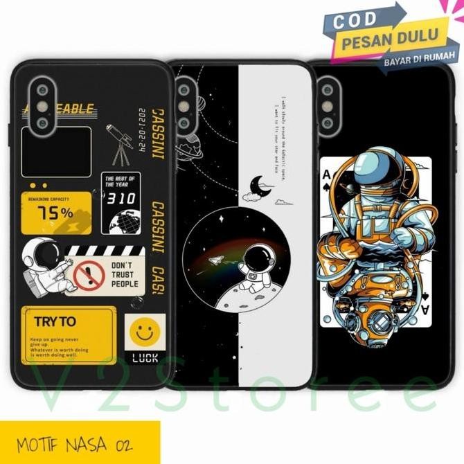 Baru Realme 3 Pro Case Premium Motif NASA 02 Casing Tempered Glass Desain Unik