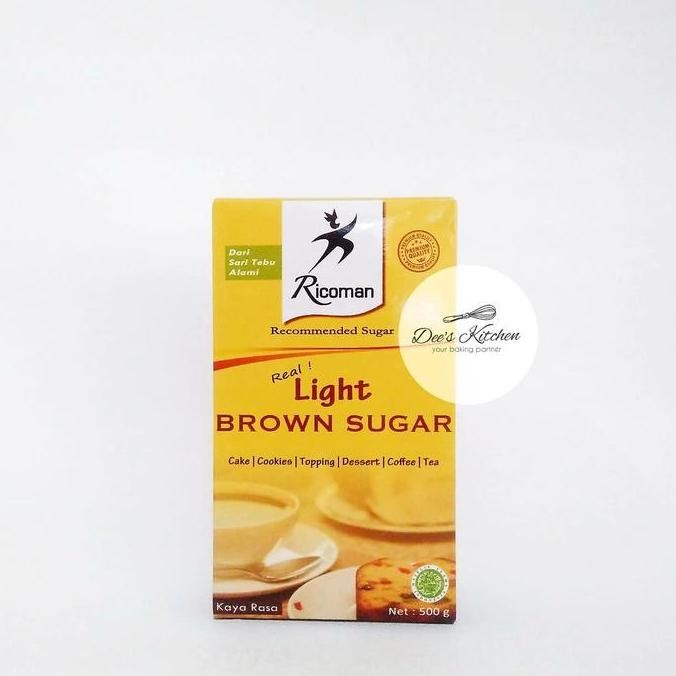 

Baru Ricoman Brown Sugar Light 500gr - Gula Coklat untuk Minuman & Kue