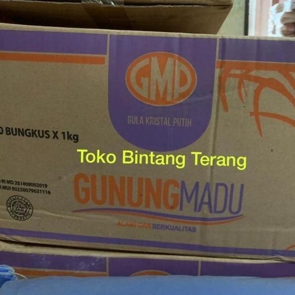 

Baru Gula Pasir Putih GMP Gunung Madu 1Kg x 20 - 1 Dus 20Kg Grosir Murah