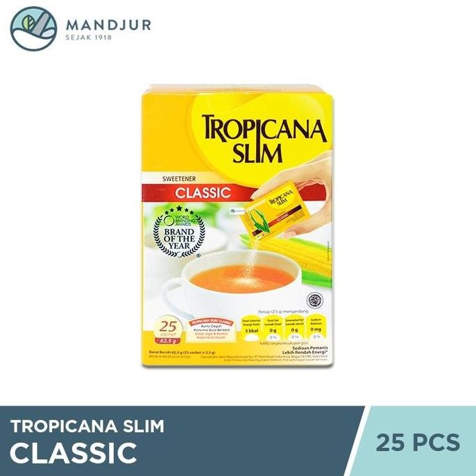 

Baru Tropicana Slim Classic 25 Sachet - Pemanis Gula Rendah Kalori
