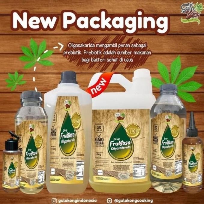 

Baru Gula Singkong Cair GulaKong 600gr - Pemanis Alami Sehat Low GI