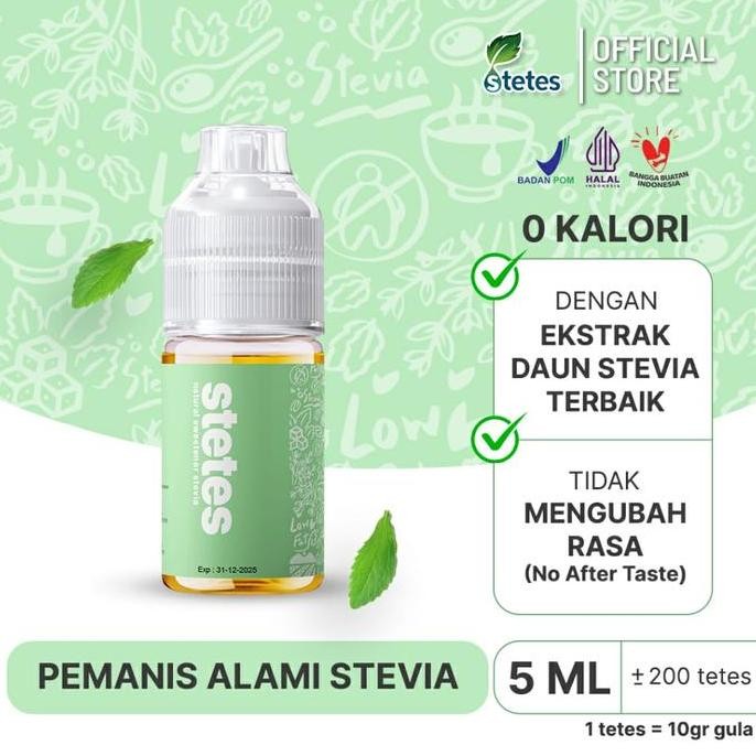 

Baru Stetes Stevia Sweetener - Gula Alami Pemanis Tetes Bebas Gula