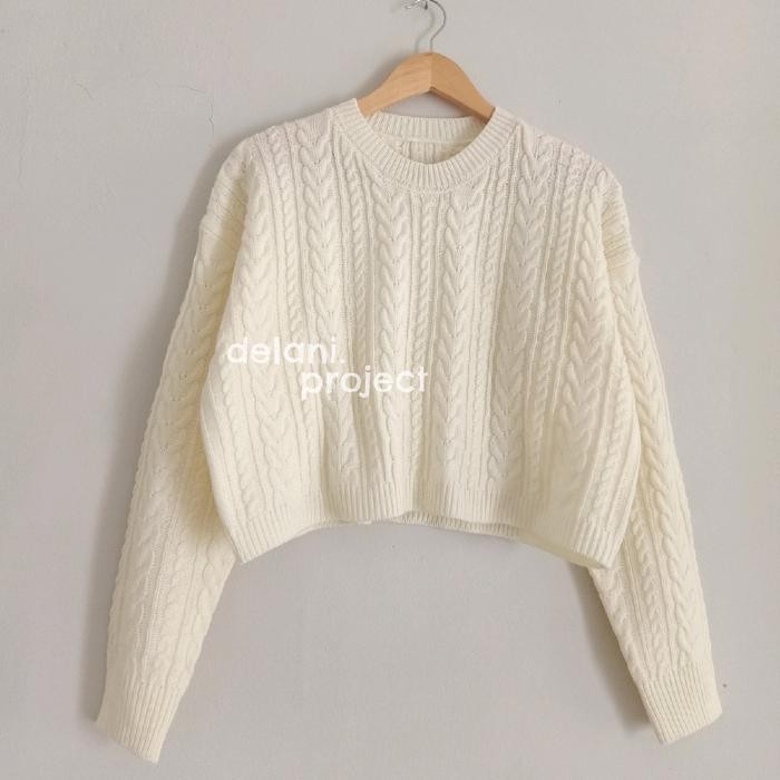 Ysn Delani.Project - Ryujin Crop Sweater Knit Cable