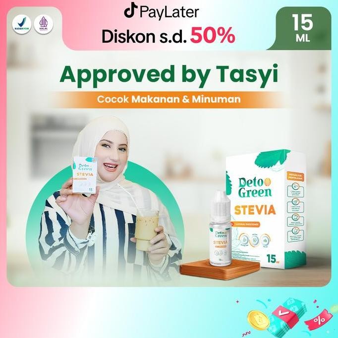 

Baru Detogreen Stevia 15ml Pemanis Alami 400x Lebih Manis dari Gula