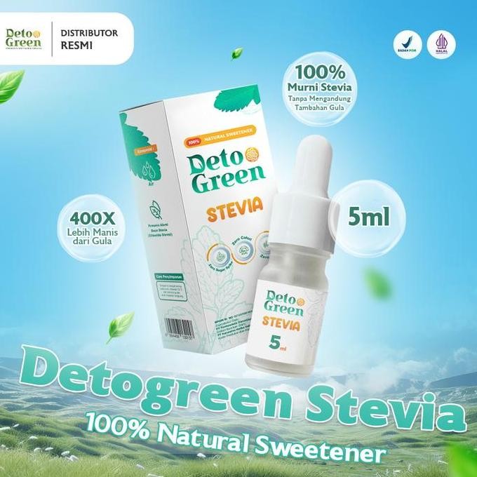 

Baru DetoGreen Stevia 15ml - Pemanis Daun Stevia Pengganti Gula Alami