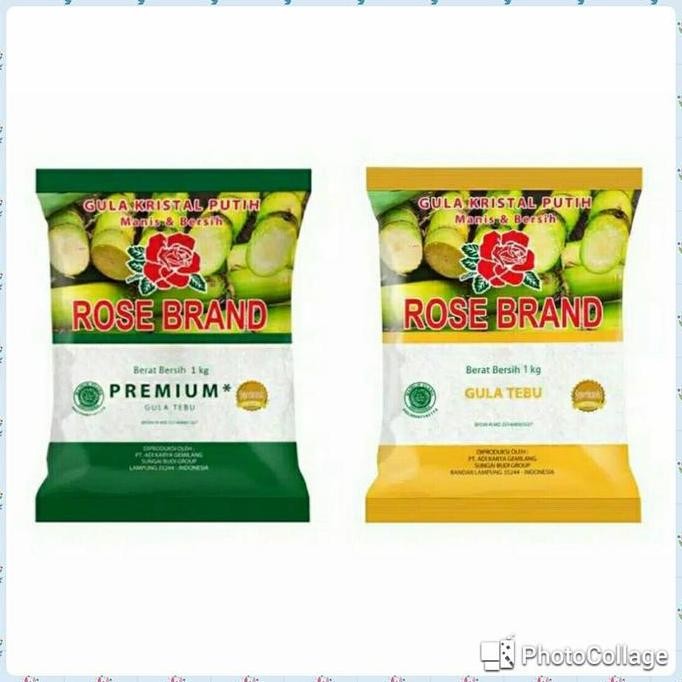 

Baru Gula Pasir Kristal Putih Rosebrand 1kg x 20pcs - Karton Gula Manis Premium