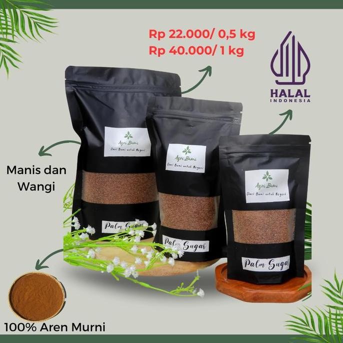 

Baru Gula Semut Organik 1Kg - Gula Aren Bubuk Alami Palm Sugar