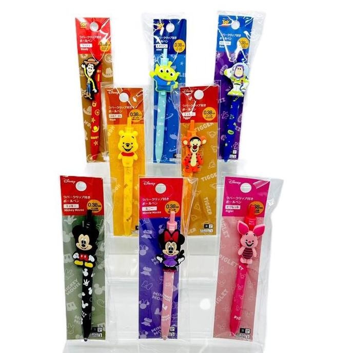 

Pulpen Ballpoint+Rubber Clip Mickey Toystory Ori Japan