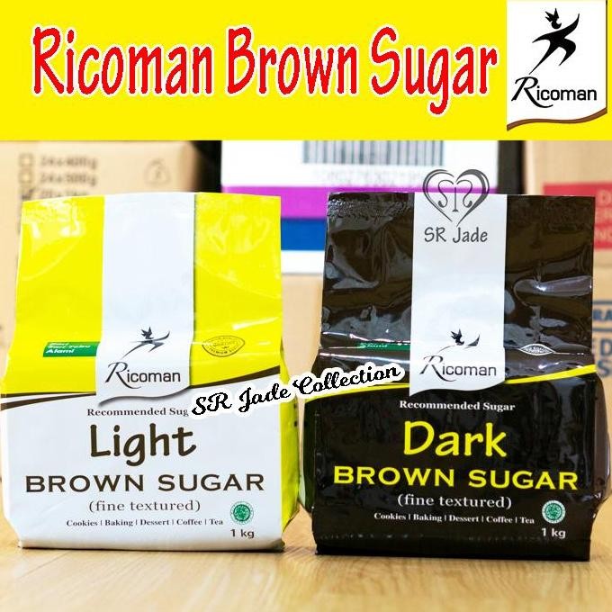 

Baru Ricoman Brown Sugar 1kg Light & Dark - Gula Aren Premium Kitchen Mall