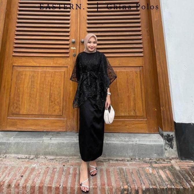 YSN Paket Kondangan 5in1 - Baju One Set Kondangan Wanita Kekinian Outer Brokat Tile Premium Cardi Se