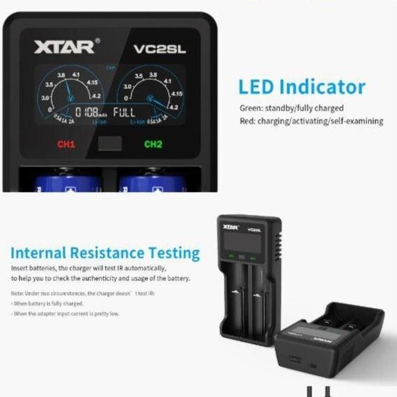 Sale Xtar Vc2Sl Charger Baterai 21700 Usb-C Power Bank Function