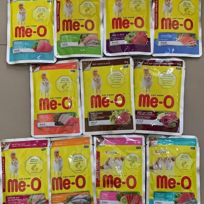 

Murah 1Dus Isi 24Pcs Meo Sachet Pouch 85G Junior/Adult All Varian No Whiskas