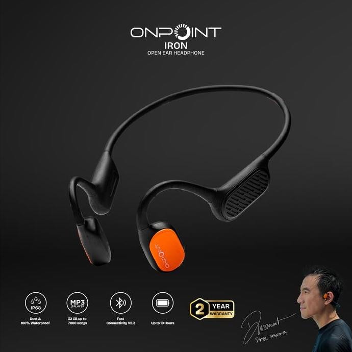 ONPOINT IRON OpenEar Bone Conduction Headphone - Open Ear BLACK