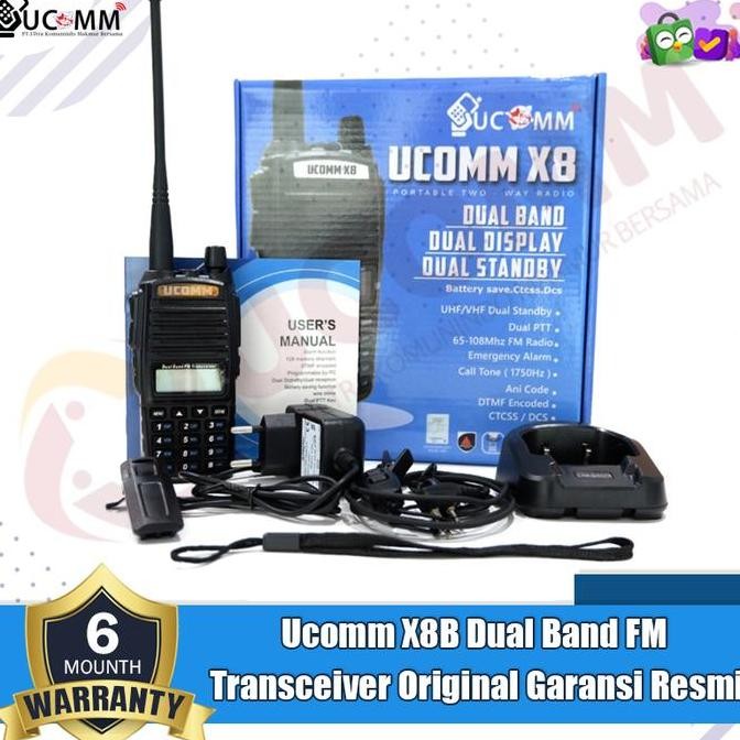 Murah Ucomm X8B X8 Ht Dualband Ht Baofeng Uv 82 Uv-82 Original Garansi Resmi