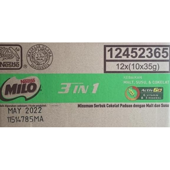 

Grosir Milo 3 In 1 - Dus (35 G X 10 X 12)