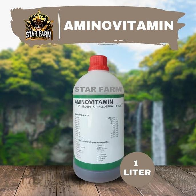 TERBARU AMINOVITAMIN 1 LITER - VITAMIN CAIR MULTIVITAMIN TERNAK STAR FARM