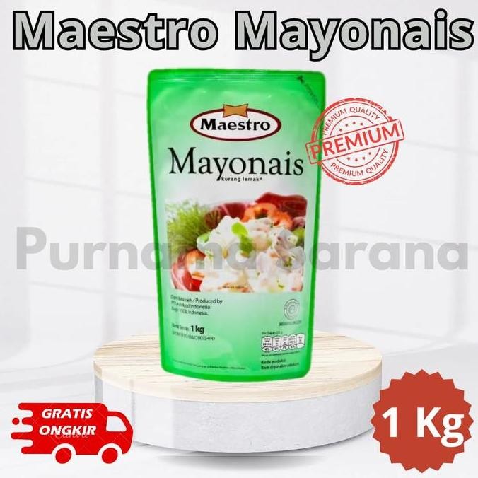 

Tersedia Mayonnaise Maestro 1 kg Original Mayonaise Saus
