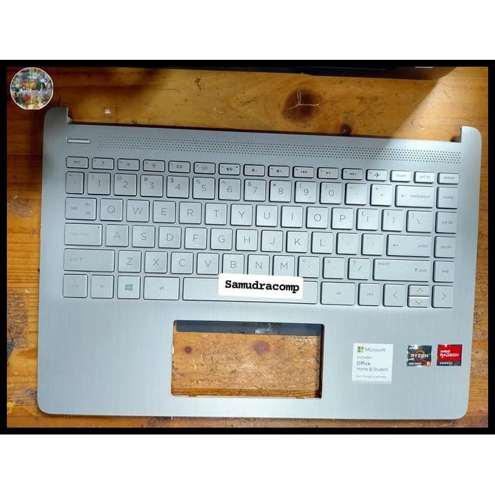 Frame Keyboard Normal Topcase Palmrest Laptop HP 14T-DQ 14-DQ 14-FQ 14S-DQ 14S-DR 14S-FQ silver Minu