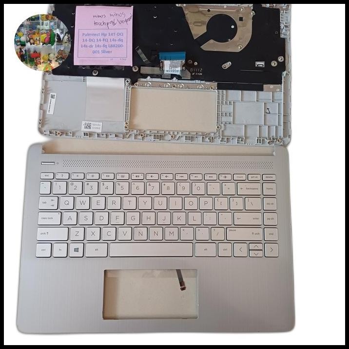 Palmrest keyboard Hp 14s-dq 14-fq L88200-001 minus key dan touchpad