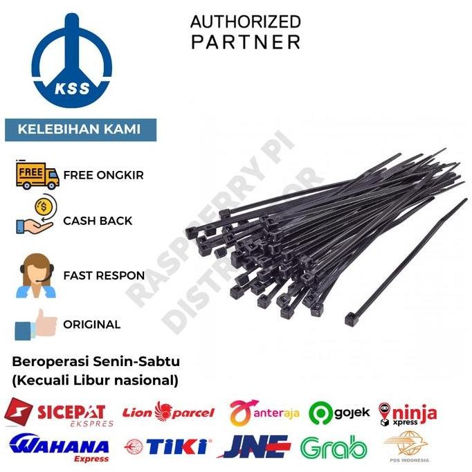 

Diskon! Kabel Ties KSS CV-200B 20cm x 4.6mm Hitam Cable Tie Nylon Isi 100pcs